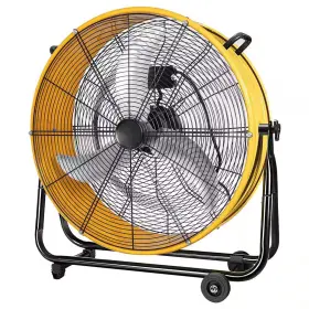 Edendirect 711181640250 30 Inch 3 Speed Yellow Heavy Duty Metal Industrial Drum Fan Air Circulation
