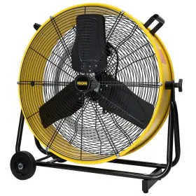 Abc-d24e Edendirect 24 Inch 2 Speeds Portable High Velocity Drum Fan In Yellow With Powerful 1/3 Hp
