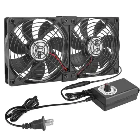 Ea-meli-020n Eiovnur Big Airflow 2 X 120mm 240mm Ac 110v 120v 220v 240v Variable Speed Fan For M Inch