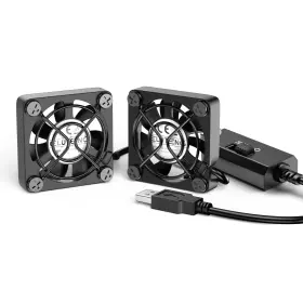 Aub08zy7x4cr Eluteng Dual 40mm Usb Fan With 3 Speeds Adjustable 5v Pc Max 5500rpm