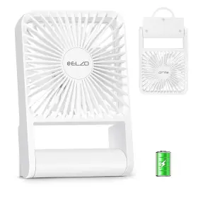 E7217 Elzo Travel Fan Foldable Mini Desk Ultra-quiet Battery Operated 3 Speeds Ad