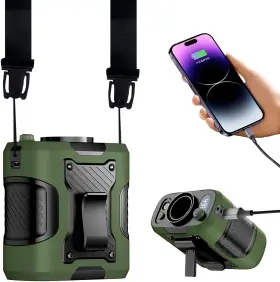 N102 Enioem Portable Waist Fan Personal 20000mah 100 Speeds Clip On Shirt Belt Green