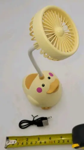 Ennotek 810133400048 Usb Cute Critter Desk Fan Duck Desktop Organizer