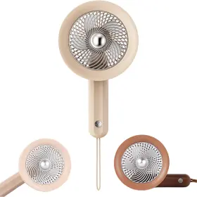 Ericfavre 738060966584 Portable Fan For Travel 3 In 1 Usb Rechargeable Small Beige