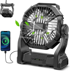 X23-pro Eruule Portable Fan Rechargeable 20400mah Cordless Battery Powered With Led Lanter