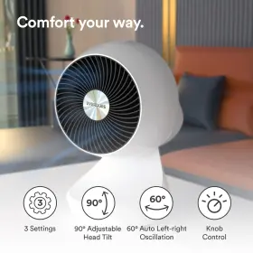 Everdure 312646040250 9 Inch Oscillating Desk Or Table Fan 3 Speed Settings Targeted Airflow #2