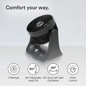 Everdure 312646040281 9 Inch Oscillating Desk Or Table Fan 3 Speed Settings Targeted Airflow Control #2