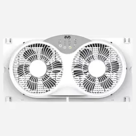 Wf175 Evo 860011378150 25 Inch 3-speed Twin Window Fan In White With Remote - Brand New