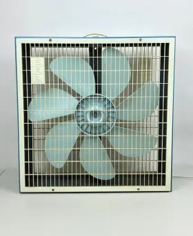 11065 Exl Vintage 20 Box Fan Model Bahama Blue Color 7 Blade 2 Speed Retro Mcm