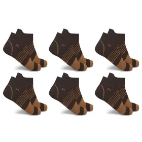 Extreme Fit 841917185141 Copper Compression Socks - Ankle High For Running Athtletics Travel 6 Pair