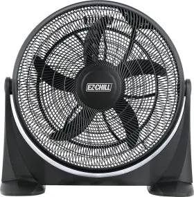 01302 Ez-chill 20 Inch High Velocity Floor Fan With 180 Degree Adjustable Tilt