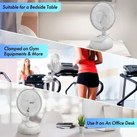 Ez-chill 819772012803 6 Inch 2-speed Combo Clip Or Desk Fan With Removable Base Strong Clamp For Firm #2