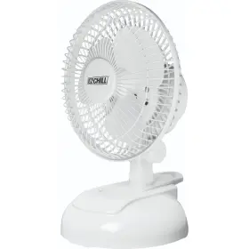 Ez-chill 819772012803 6 Inch 2-speed Combo Clip Or Desk Fan With Removable Base Strong Clamp For Firm