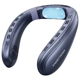 A0102 Famotansia Neck Fan Portable Personal With Cooling Plate Operated Wearable Recharge