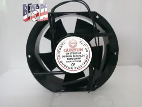 Qy17251hb Fan 1pcs New Qunyun 17251 2 Wire Aluminum Frame Ac 220/240v 17cm