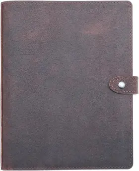 Lj-5x8-3r Fan&ran Leather Mini 3 Ring Binder For 5.5 Inch X8.5 Paper 1 Round Rings Interior Pocket