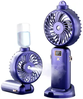 F011 Fanadith Portable Handheld Misting Fan Rechargeable Travel Mister 3000mah Battery