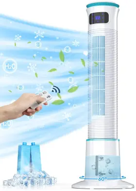 Fancole 755139183666 43-inch Evaporative Air Cooler With Led Screen 15h Timer For Auto Off 4