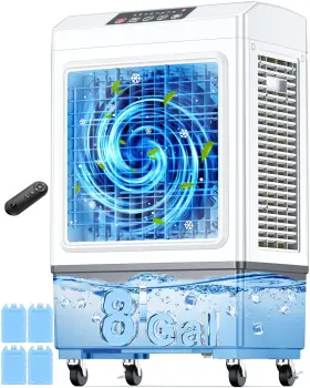 Fancole 755139190015 Evaporative Air Cooler 2100cfm Windowless Conditioner Cooling Up