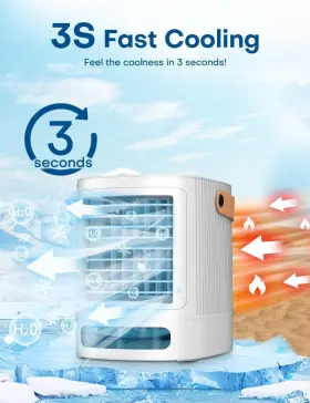 Fancole 782068040807 Mini Air Conditioner 3-in-1 Small With 3-level Humidify And 3 Sp #2