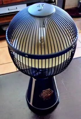 Fp3220 Fanimation P33288 The Fargo Globe Desktop Table Fan Antique Brass 3 Speed