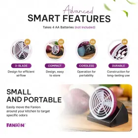 Fanion 783970894892 Cordless Kitchen Prep Fan - Portable For Cutting Onions Without Te #3