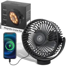 Fanopera 711727253304 Magnetic Cruise Fan With 12000mah Battery - Portable Cabin Air Circulator 3-