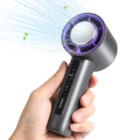 Fan-por01 Fansices Small Portable Fan For Travel Adjustable Speed Mini Handheld With Digital