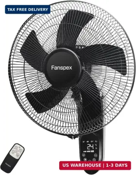 Fanspex 785034488467 16 Inch Wall Mounted Fan With Auto-oscillation Timer Adjust Wind Tilt For