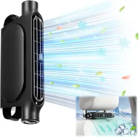Fs-sbfc-001 Fastsun Mini Car Mounted Seat Back Cooling Fan Portable Vehicle 3 Speed Black