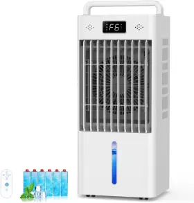 Feculs 313107061004 Portable Windowless Air Conditioners 3-in-1 Swamp Evaporative Cooler 6speeds