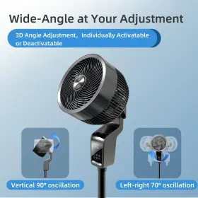 36-50db Feculs Official 860011559771 Standing Fan With Remote Fans Oscillating 12h Timer Floor #3