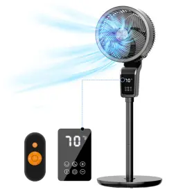 36-50db Feculs Official 860012497379 Pedestal Fan For Bedroom Standing Fans With 12h Timer Floor Fo