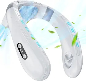 K019 Feenleyin Neck Fan Portable Air Conditioners Personal Fans With Cooling Medium White