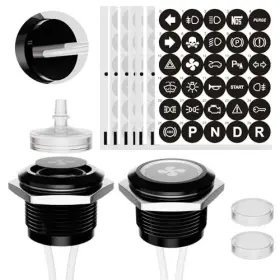 Feilin Manufacturing Fl1a-19fw-4 Bwxx05-24v Led Indicator Lights 2pcs 12v 19mm Mounting Holes Includes 187 19mm-white Light
