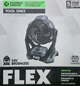 Fx5471-z Flex 840163201476 24v Brushless 1100 Cfm Jobsite Fan - Tool Only