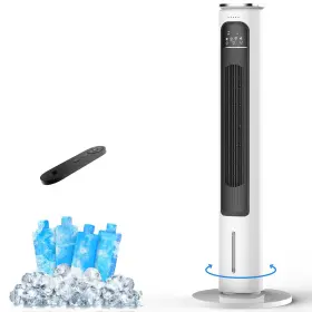 Flowbreeze 653998467562 3-in-1 Portable Air Conditioners Tower Fan 37ftft Evaporative Cooler With Rem