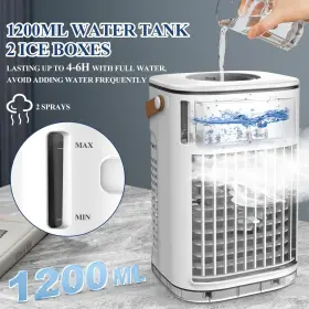 Flowbreeze 653998467968 Portable Air Conditioners 3-1 Mini Evaporative Cooler With Remote 1.2l Wat #3