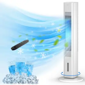 Flowbreeze 653998467975 Windowless Portable Air Conditioners 35 Cooling Tower Fan With Remote 7h Sma