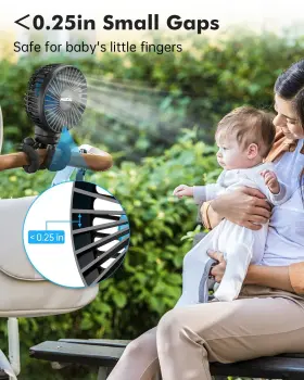 Frizcol 618202670428 Stroller Fan For Baby - Portable Rechargeable Battery Operated Use #2
