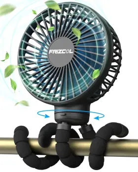 Frizcol 618202670428 Stroller Fan For Baby - Portable Rechargeable Battery Operated Use