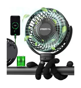 Frizcol 618202671326 Portable Stroller Fan Use As Power Bank 65h 12000mah Battery Operat