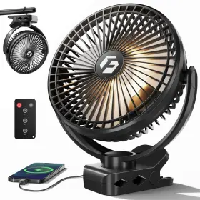 Frizcol B0bpss9fnd 12000mah 8 Inch Portable Clip On Fan Rechargeable Battery Operated Desk