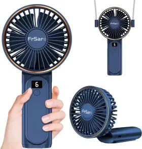 Frsara 983753646544 Portable Handheld Mini Fan Personal Cooling With 4000mah Battery