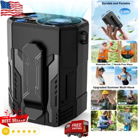 Fuio 702401283739 Portable Fan 4000mah Rechargeable 4 Speeds 13000rpm Strong Airflow Max 24h