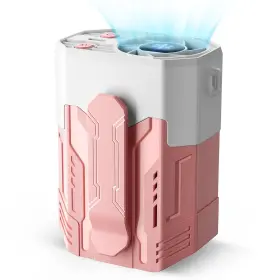 Fuio 702401283777 Portable Fan 4000mah Rechargeable 4 Speeds 13000rpm Strong Pink