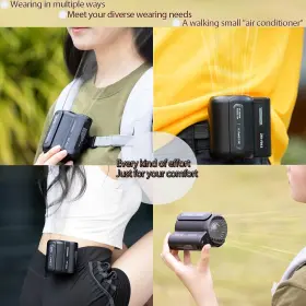 F013 Fuliying Portable Waist Clip Fan Handheld Mini Cooling Powerful Small Person #2