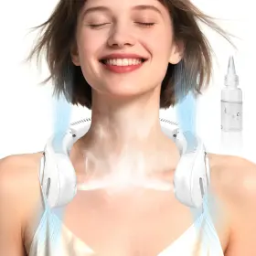 B0fhhj7xql Fwv Neck Fan With Mist Portable Fans That Blow Cold Air Folding Bladeless P