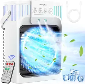 Fzbpi 313104344377 Portable Air Conditioner Cooling Fan With Remote Quiet 3 Speeds 1200ml Ev