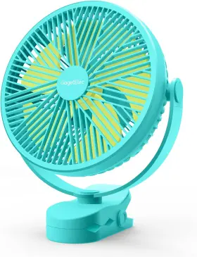 Gagetelec 445005550564 8-inch Rechargeable Clip On Fan 10000mah Usb Desk With 4 Speeds Quiet Stroll